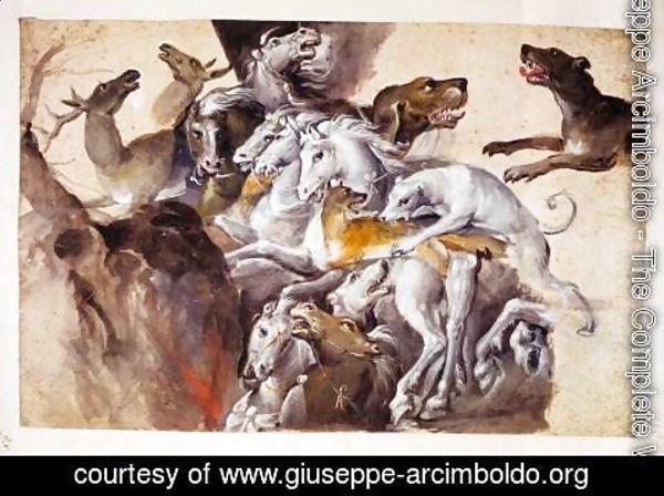 Giuseppe Arcimboldo - Composition with Animals
