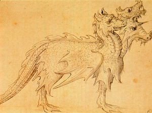 Giuseppe Arcimboldo - Design of a dragon costume for horse