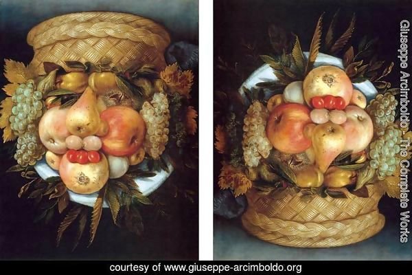 Reversible Head with Basket of Fruit